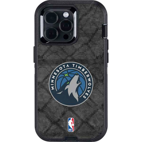NBA Minnesota Timberwolves Dark Rust Otterbox Defender iPhone Skin