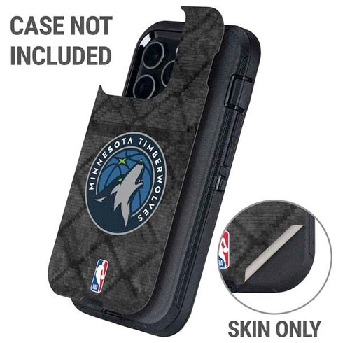 NBA Minnesota Timberwolves Dark Rust Otterbox Defender iPhone Skin