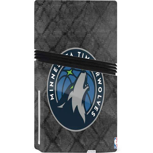 NBA Minnesota Timberwolves Dark Rust PS5 Pro Disk Console Skin