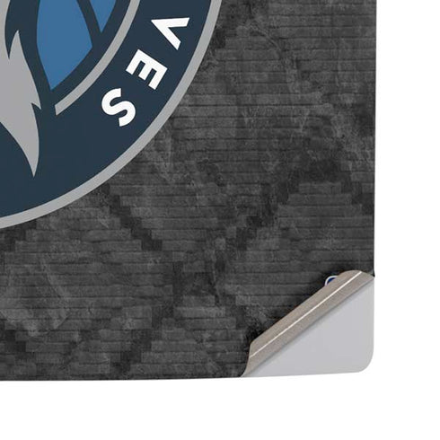 NBA Minnesota Timberwolves Dark Rust PS5 Pro Disk Console Skin
