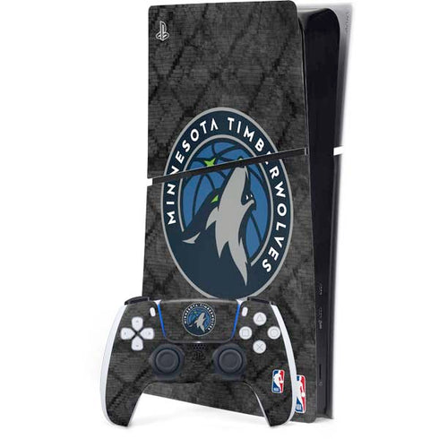 NBA Minnesota Timberwolves Dark Rust PS5 Slim Digital Edition Bundle Skin