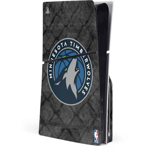 NBA Minnesota Timberwolves Dark Rust PS5 Slim Disk Console Skin