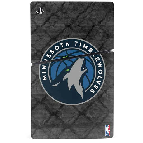 NBA Minnesota Timberwolves Dark Rust PS5 Slim Disk Console Skin