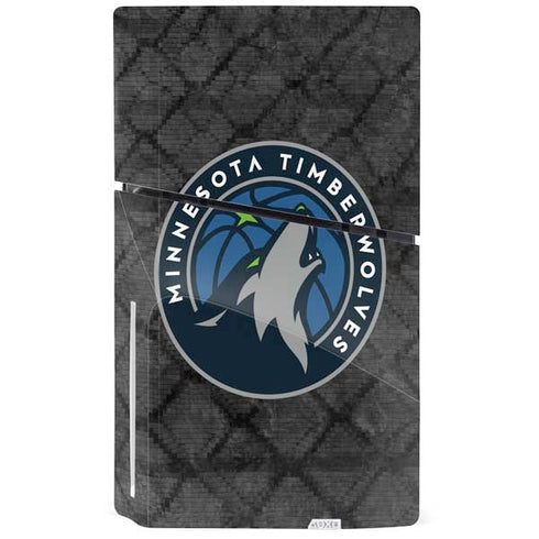 NBA Minnesota Timberwolves Dark Rust PS5 Slim Disk Console Skin