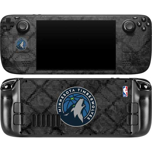 NBA Minnesota Timberwolves Dark Rust Steam Deck Handheld Gaming Computer OLED Skin