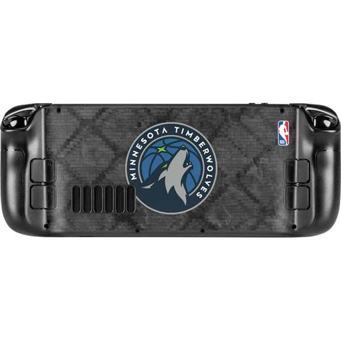 NBA Minnesota Timberwolves Dark Rust Steam Deck Handheld Gaming Computer Skin