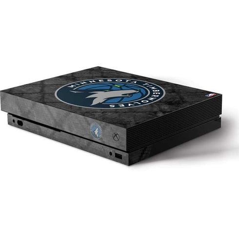 NBA Minnesota Timberwolves Dark Rust Xbox One X Console Skin