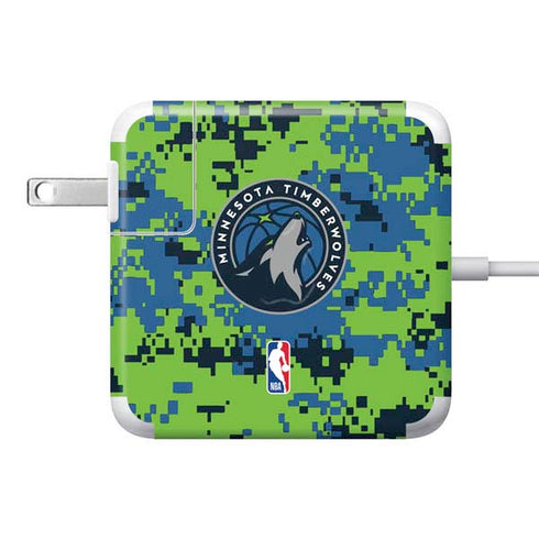 NBA Minnesota Timberwolves Digi Camo 85W Power Adapter (15 and 17 inch MacBook Pro Charger) Skin