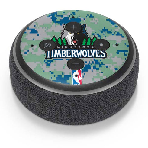 NBA Minnesota Timberwolves Digi Camo Amazon Echo Dot Skin
