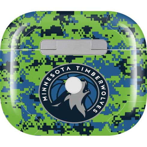 NBA Minnesota Timberwolves Digi Camo Apple AirPods (3rd Gen 2021) Skin
