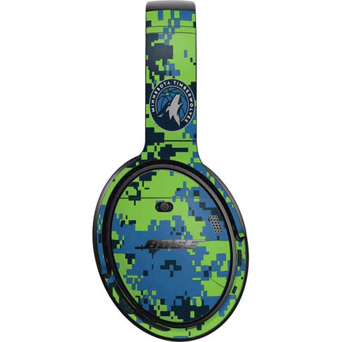 NBA Minnesota Timberwolves Digi Camo Bose QuietComfort 35 Headphones Skin