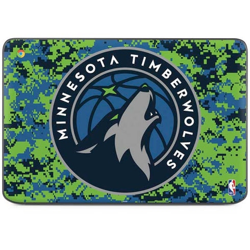 NBA Minnesota Timberwolves Digi Camo HP Chromebook Skin