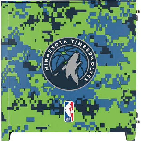 NBA Minnesota Timberwolves Digi Camo Corsair 4000D Tempered Glass Mid-Tower ATX Case Skin