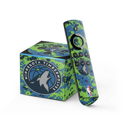 NBA Minnesota Timberwolves Digi Camo Fire TV Cube Skin