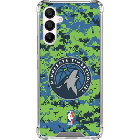 NBA Minnesota Timberwolves Digi Camo Galaxy A16 5G Clear Case