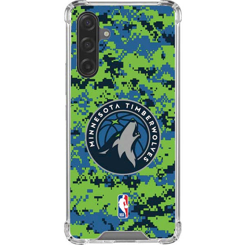NBA Minnesota Timberwolves Digi Camo Galaxy A17 Clear Case