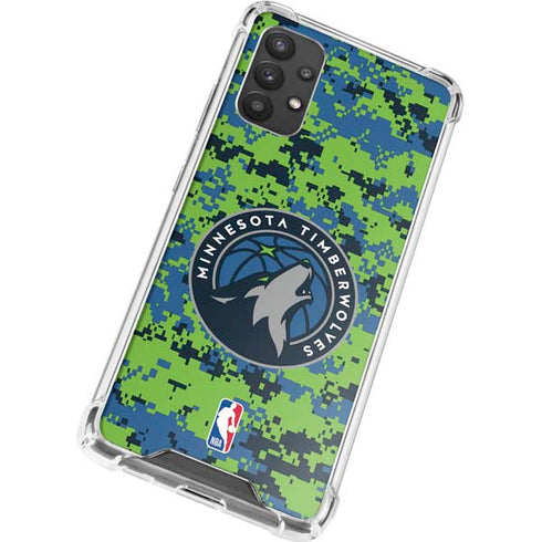 NBA Minnesota Timberwolves Digi Camo Galaxy A32 5G Clear Case