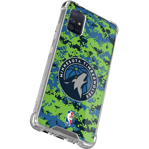 NBA Minnesota Timberwolves Digi Camo Galaxy A51 5G Clear Case