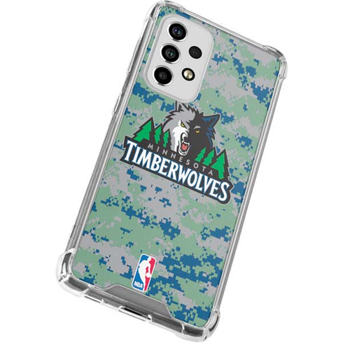 NBA Minnesota Timberwolves Digi Camo Galaxy A53 5G Clear Case