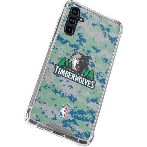 NBA Minnesota Timberwolves Digi Camo Galaxy A54 5G Clear Case