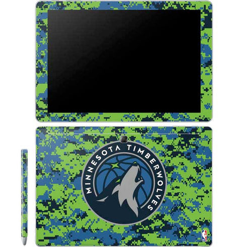 NBA Minnesota Timberwolves Digi Camo Galaxy Book 12in Skin
