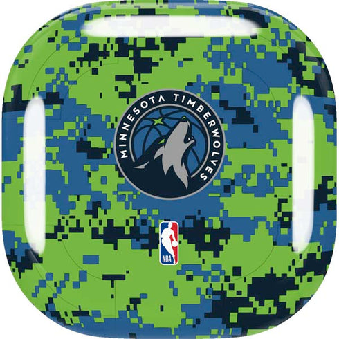 NBA Minnesota Timberwolves Digi Camo Galaxy Buds Live Skin