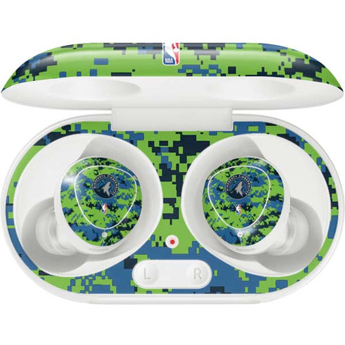 NBA Minnesota Timberwolves Digi Camo Galaxy Buds Plus Skin