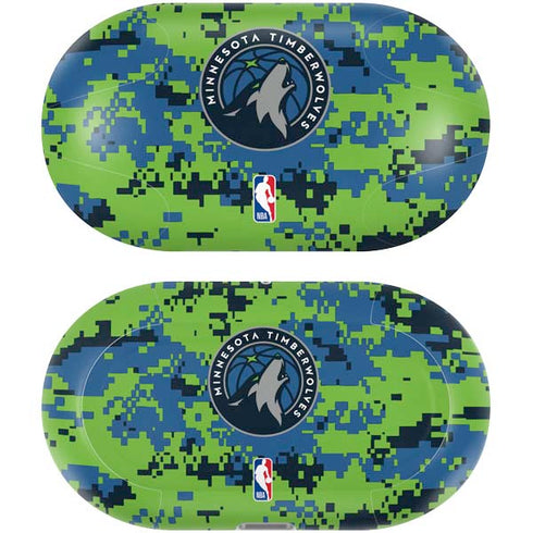 NBA Minnesota Timberwolves Digi Camo Galaxy Buds Plus Skin