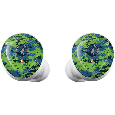 NBA Minnesota Timberwolves Digi Camo Galaxy Buds Plus Skin