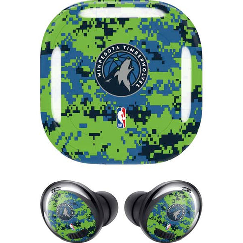NBA Minnesota Timberwolves Digi Camo Galaxy Buds Pro Skin