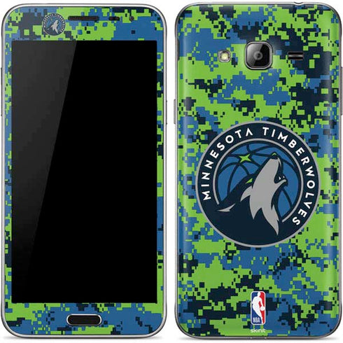 NBA Minnesota Timberwolves Digi Camo Galaxy J3 Skin