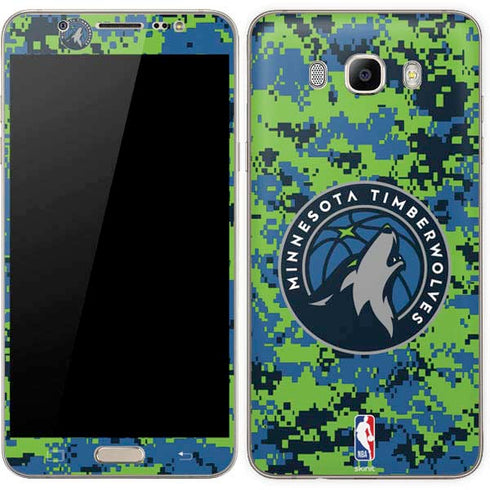 NBA Minnesota Timberwolves Digi Camo Galaxy J7 Skin