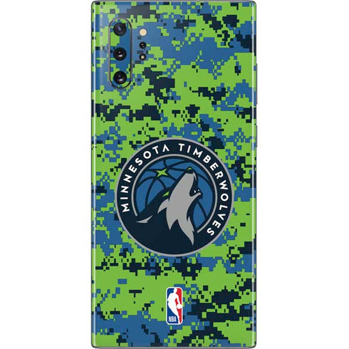 NBA Minnesota Timberwolves Digi Camo Galaxy Note 10 Plus Skin