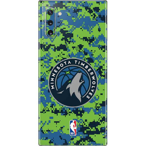 NBA Minnesota Timberwolves Digi Camo Galaxy Note 10 Skin