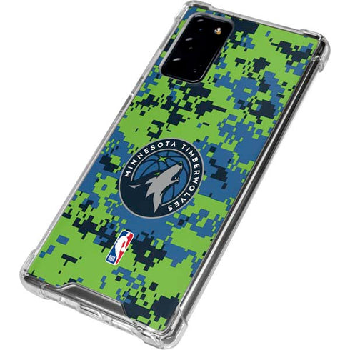 NBA Minnesota Timberwolves Digi Camo Galaxy Note20 5G Clear Case