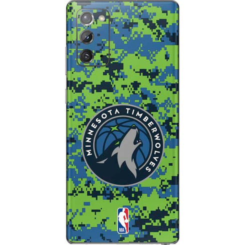 NBA Minnesota Timberwolves Digi Camo Galaxy Note20 5G Skin