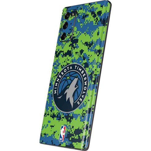 NBA Minnesota Timberwolves Digi Camo Galaxy Note20 5G Skin
