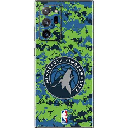 NBA Minnesota Timberwolves Digi Camo Galaxy Note20 Ultra 5G Skin