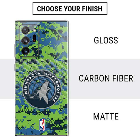 NBA Minnesota Timberwolves Digi Camo Galaxy Note20 Ultra 5G Skin