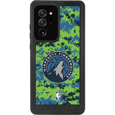 NBA Minnesota Timberwolves Digi Camo Galaxy Note20 Ultra 5G Waterproof Case