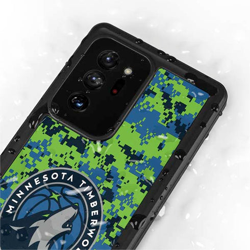 NBA Minnesota Timberwolves Digi Camo Galaxy Note20 Ultra 5G Waterproof Case