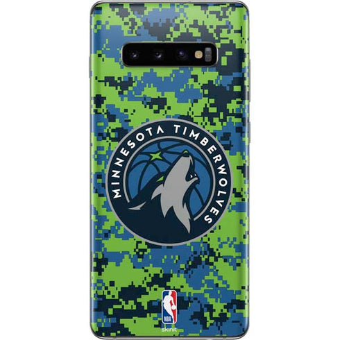 NBA Minnesota Timberwolves Digi Camo Galaxy S10 Plus Skin