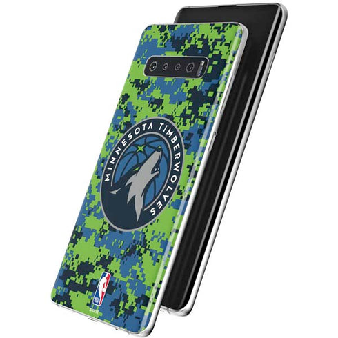 NBA Minnesota Timberwolves Digi Camo Galaxy S10 Plus Skin