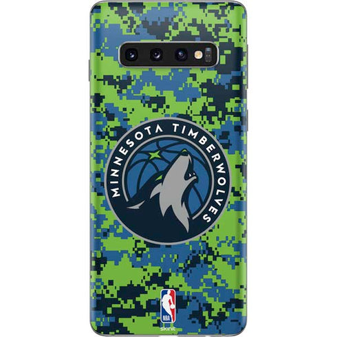 NBA Minnesota Timberwolves Digi Camo Galaxy S10 Skin