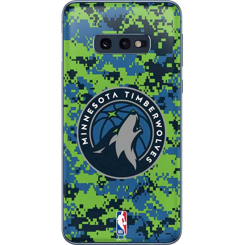 NBA Minnesota Timberwolves Digi Camo Galaxy S10e Skin