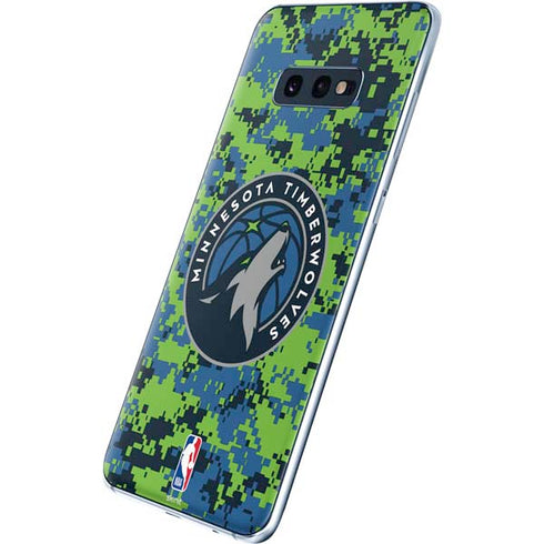 NBA Minnesota Timberwolves Digi Camo Galaxy S10e Skin