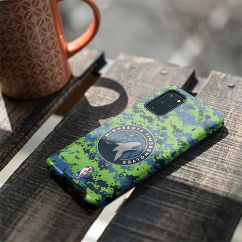 NBA Minnesota Timberwolves Digi Camo Galaxy S20 Plus Pro Case