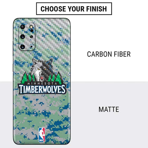 NBA Minnesota Timberwolves Digi Camo Galaxy S20 Plus Skin