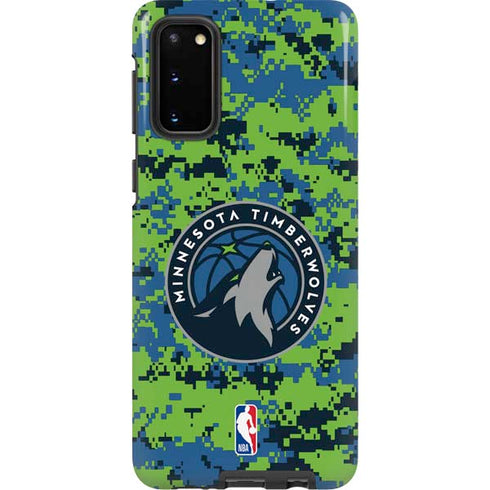NBA Minnesota Timberwolves Digi Camo Galaxy S20 Pro Case
