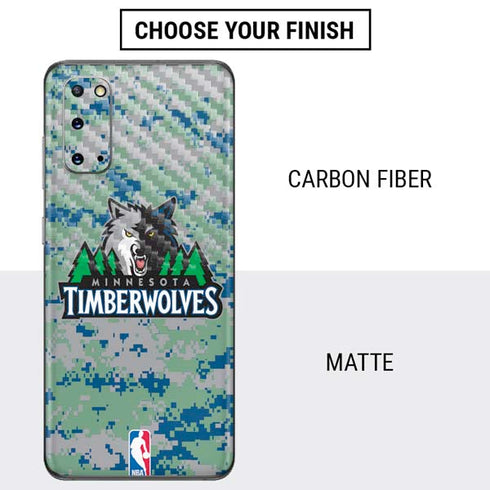 NBA Minnesota Timberwolves Digi Camo Galaxy S20 Skin